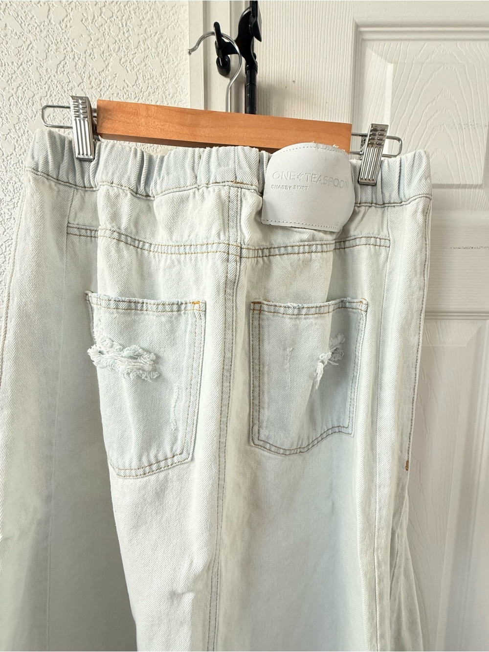 One Teaspoon Distressed Denim Skirt - Picture 5 of 8